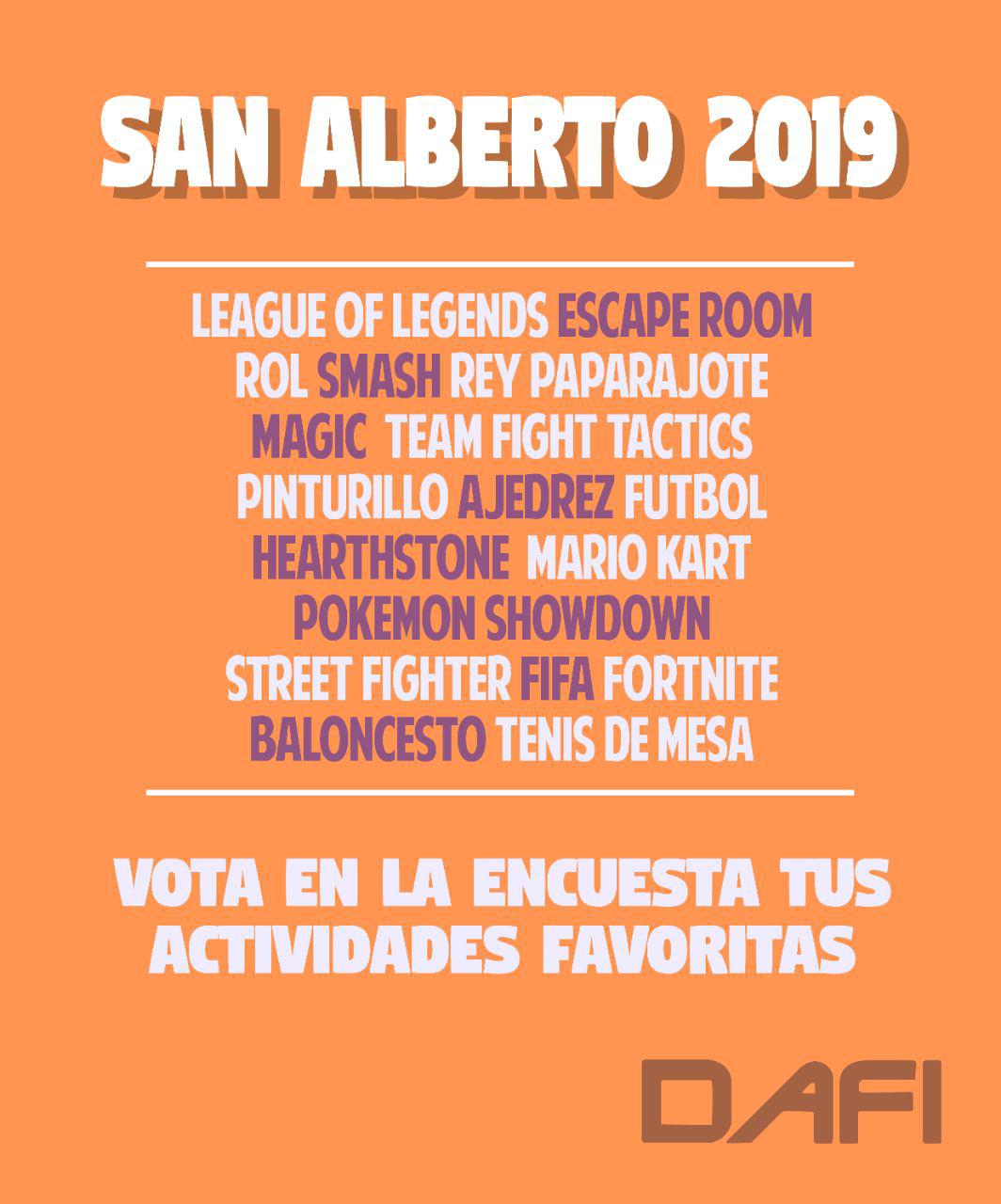 Encuesta Actividades San Alberto